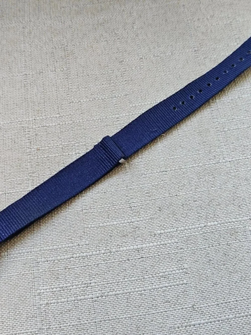 Navy Blue Canvas Strap for Watches Replacement Wristwatch Band Size Unbranded